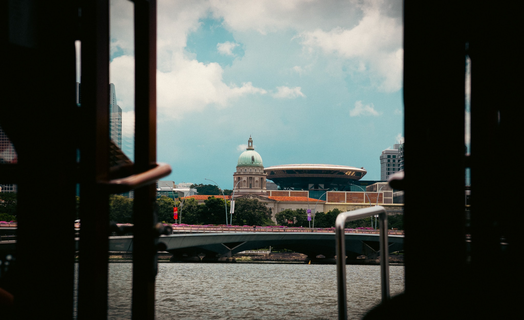 Singapore skyline viewed across river
